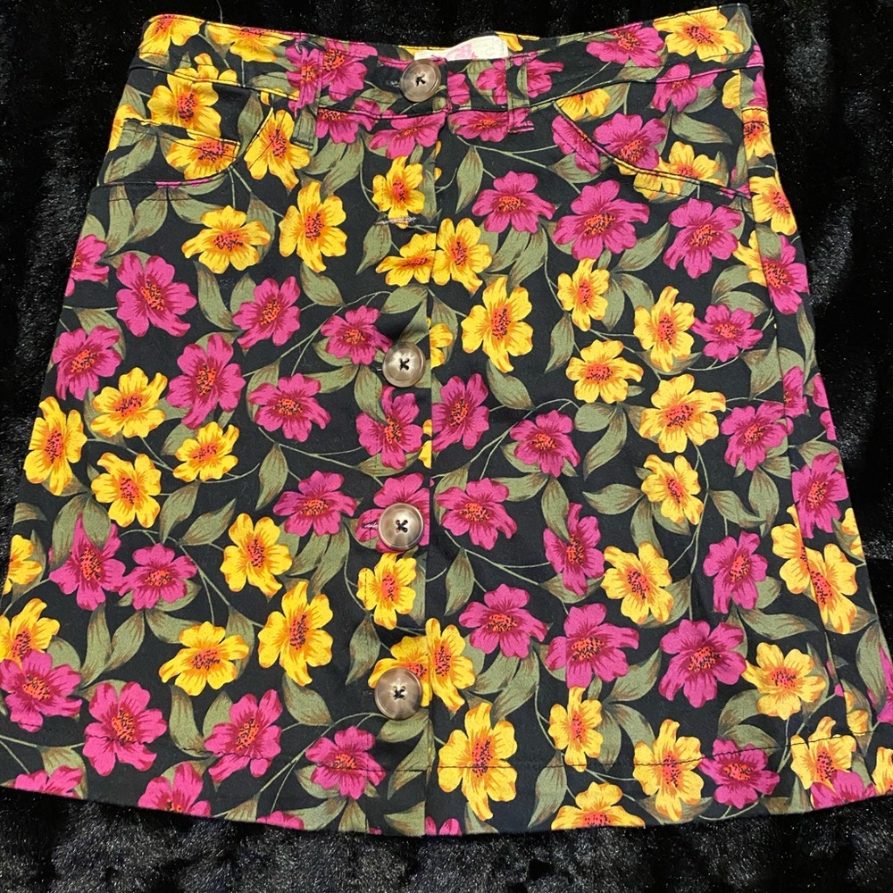 GB GIRLS - FLORAL PRINT SKIRT